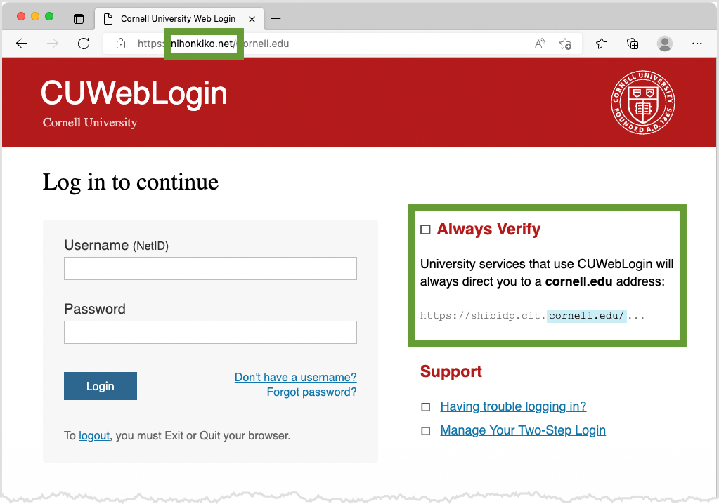 Protect Yourself Against a TwoFactor Phishing Attempt ITCornell